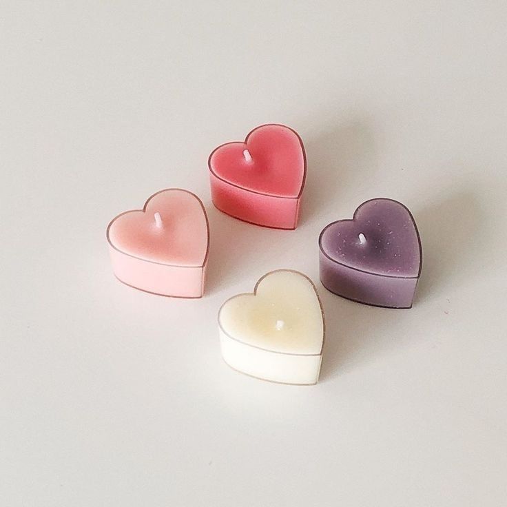 Tealights heart shape. ( Set of 4)