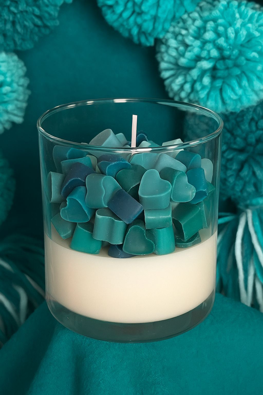 Heart glass Candle